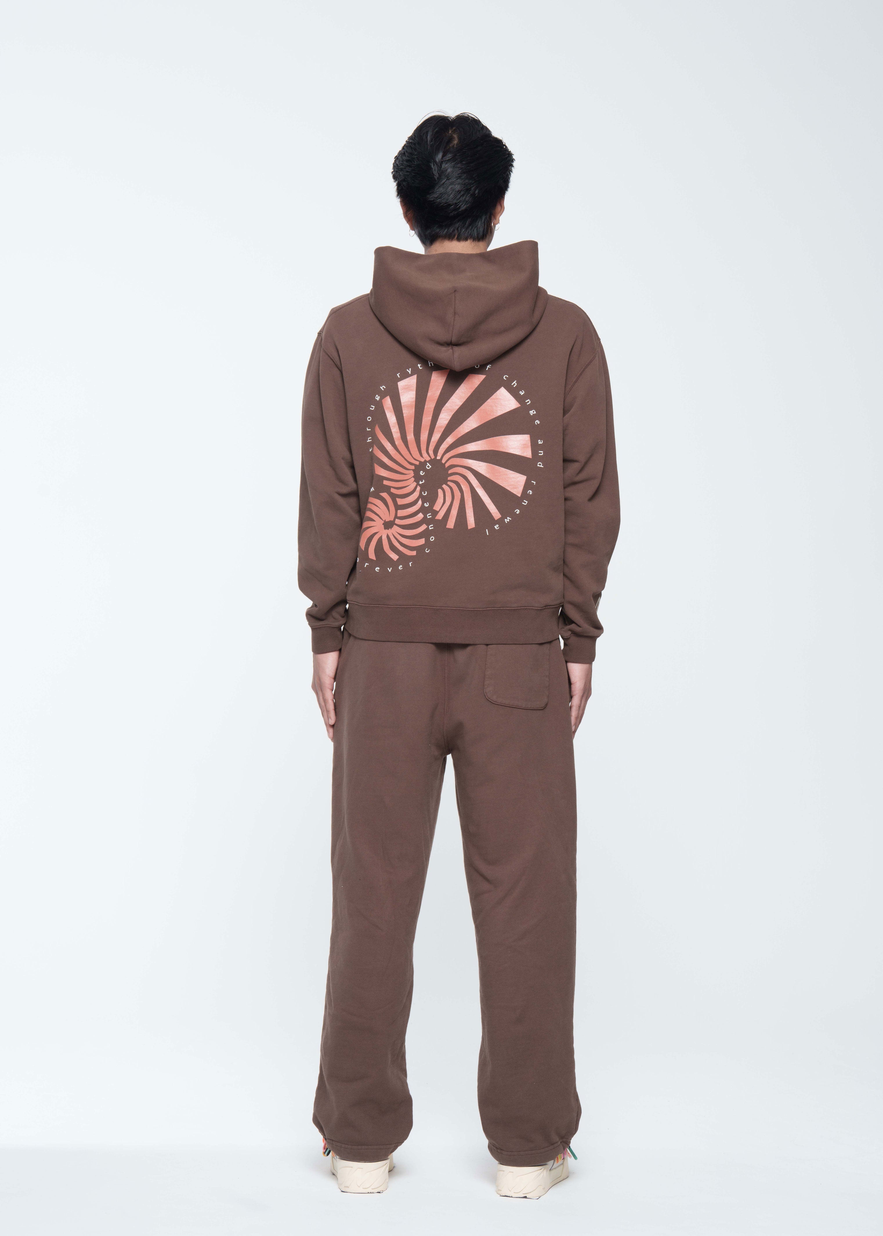 Back View of Model wearing size Medium in Forever Connected in Brown